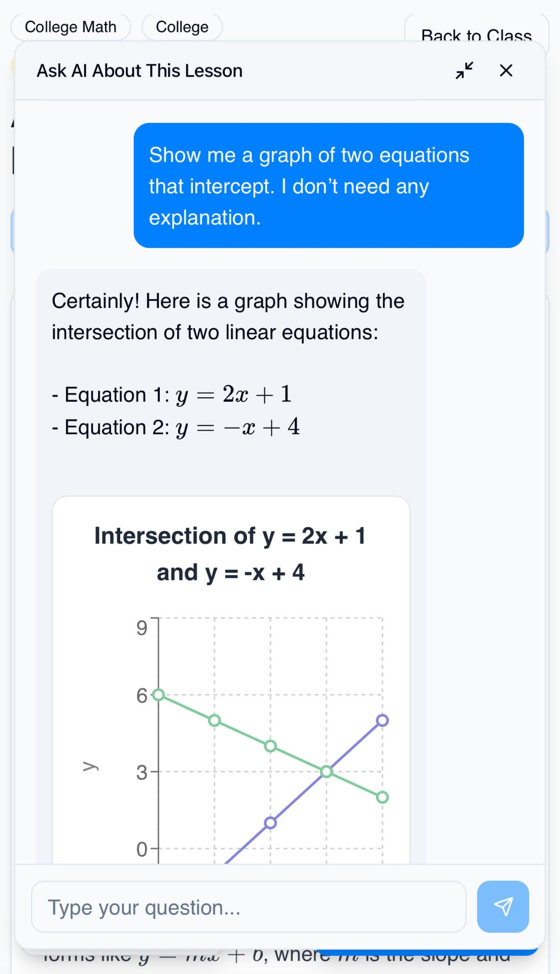 TutorBlast AI tutor answering a math question